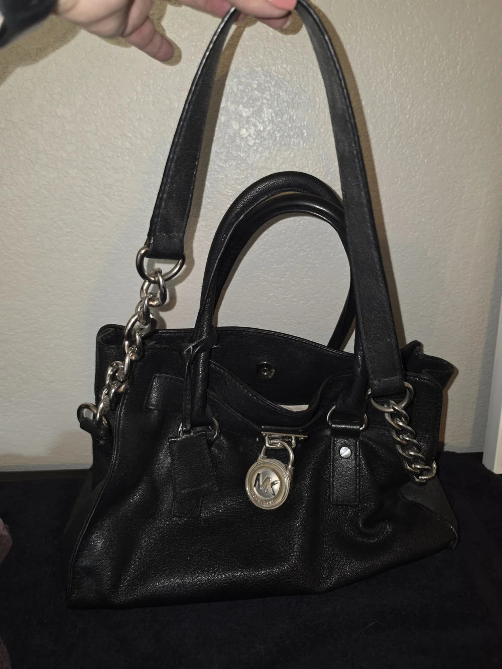 MICHAEL Michael Kors Hamilton Saffiano Leather Black Medium Bag